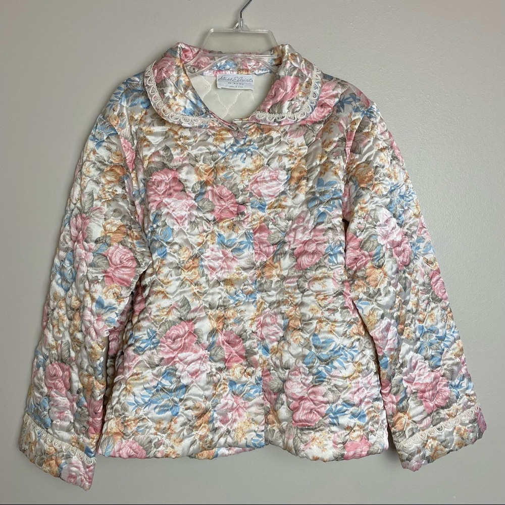 Vintage Miss Elaine Quilted Floral Jacket